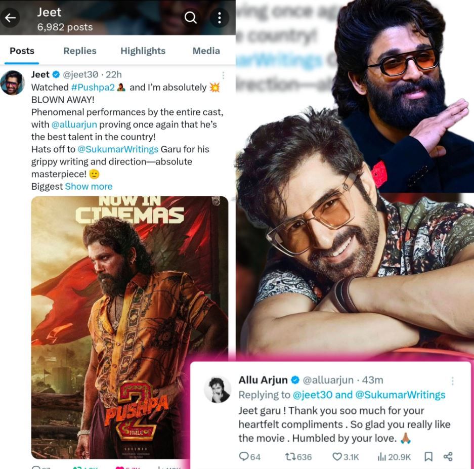 অভিনেতা জিৎ "পুষ্পা ২" দেখে মুগ্ধ, কি  পাল্টা উত্তর দিলেন দক্ষিণী তারকা আল্লু অর্জুন!