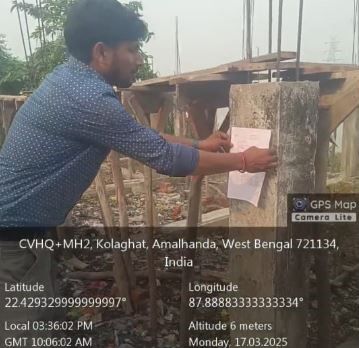 কোলাঘাটের দেনান সংলগ্ন রূপনারায়ন নদীর চরের বেআইনী নির্মাণ ৭ দিনের মধ্যে ভেঙে ফেলার নির্দেশ সেচ দপ্তরের!