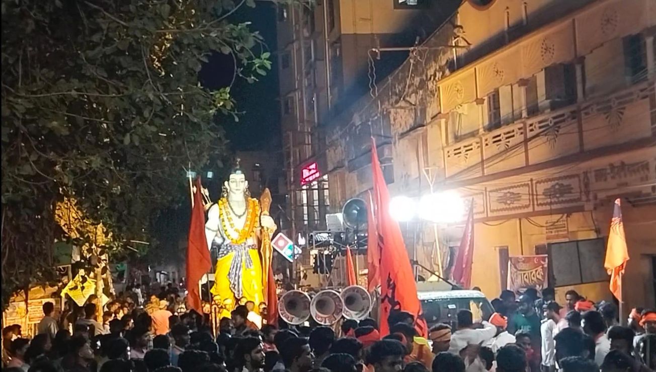 শুক্রবার রাতে প্রভু রাম চন্দ্রের বর্ণাঢ্য শোভাযাত্রা!