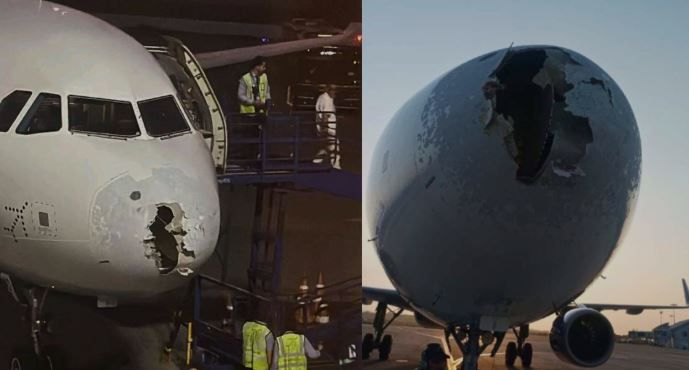 মাঝ আকাশে ঝড়বৃষ্টির কবলে 6E2142  ইন্ডিগোর বিমান!