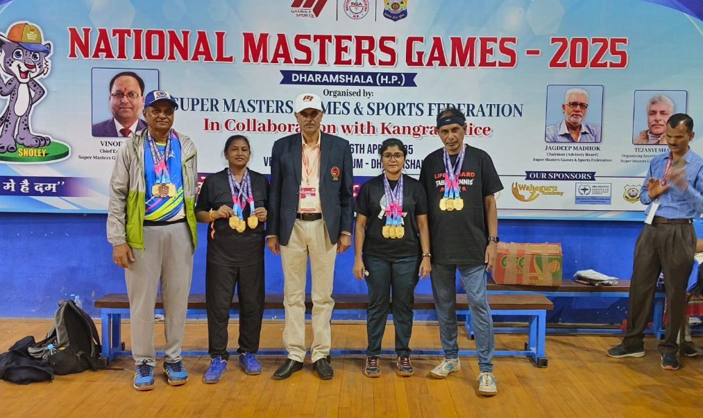 ৭ম জাতীয় মাস্টার্স গেমস টেবিল টেনিসে খড়গপুরের মেয়ে শ্রীপর্ণা নন্দ ৩টি সোনা জয় করলো