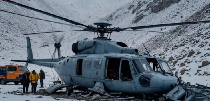 সকাল সকাল  কেদারনাথে ভেঙে পড়ল হেলিকপ্টার!