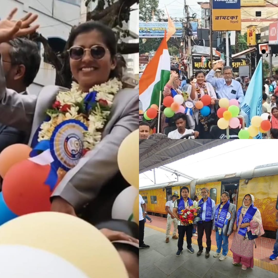 ইংলিশ চ্যানেল জয়ী মেদিনীপুরের সাঁতারু আফরিন জাবি মেদিনীপুরে পা দেওয়া মাত্রই আবেগে আনন্দে গা ভাসালেন মেদিনীপুর শহরবাসী!