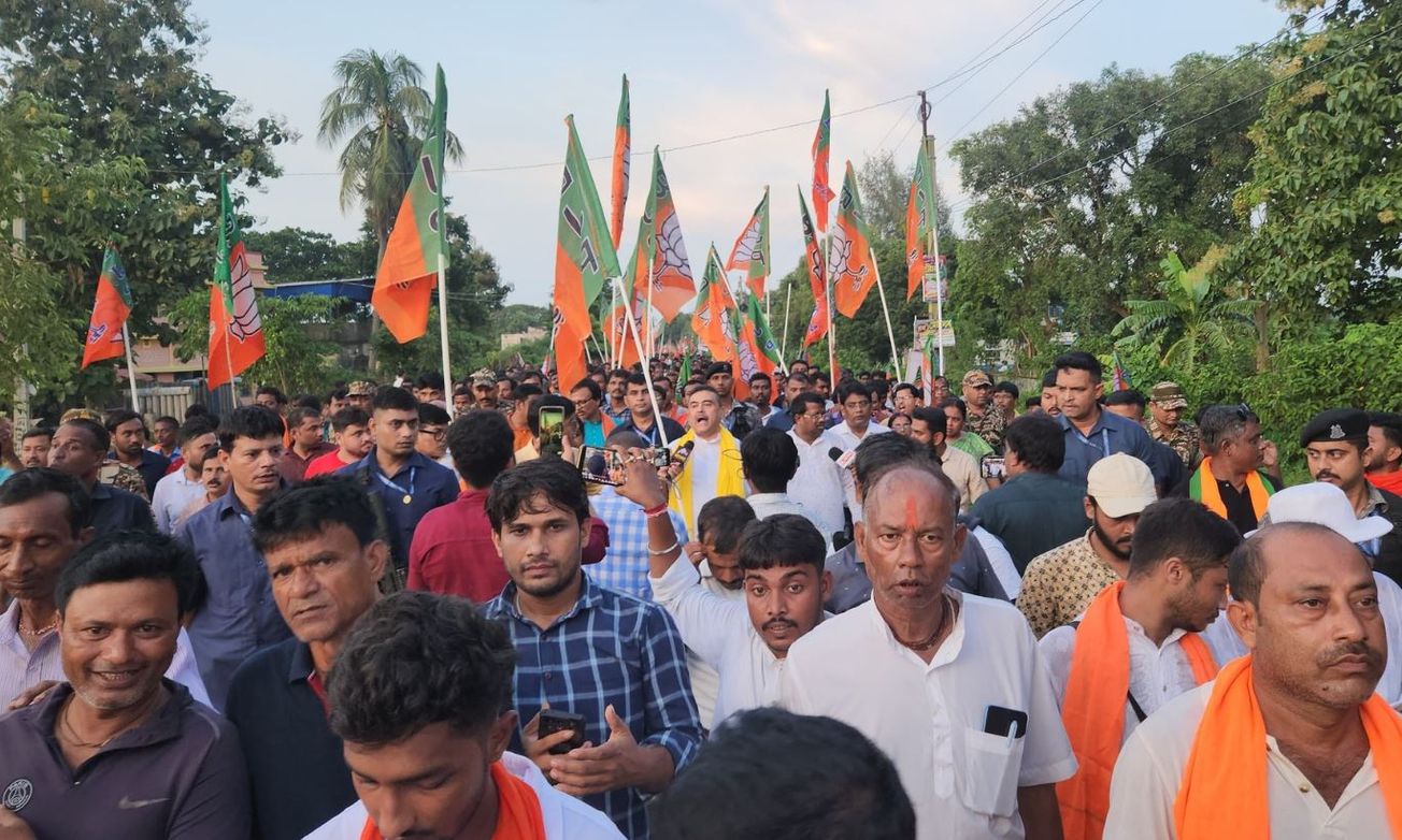 পশ্চিম মেদিনীপুর জেলার ডেবরায় বিজেপির প্রতিবাদ মিছিল!