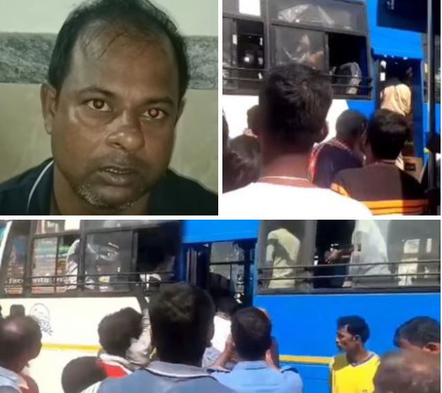 পশ্চিম মেদিনীপুর জেলার ডেবরায় সরকারি বাসের চালককে বেধড়ক মারধর!