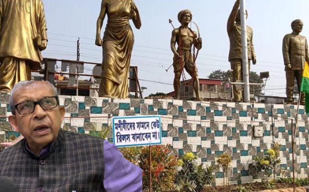 পশ্চিম মেদিনীপুর জেলার সবংয়ে মণীষীদের মূর্তির সামনে নাচের রিলস,পদক্ষেপ করলেন রাজ্যের মন্ত্রী মানসরঞ্জন ভুঁইয়া!