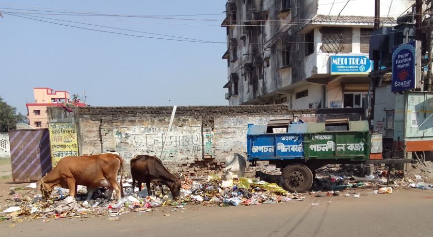 জঞ্জালে ঢেকে খড়্গপুরের মালঞ্চা রোড, দুর্গন্ধে অতিষ্ঠ বাসিন্দারা—পৌরসভার বিরুদ্ধে তীব্র ক্ষোভ!