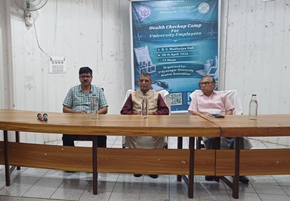বিদ্যাসাগর বিশ্ববিদ্যালয়ে কর্মীদের জন্য সফল স্বাস্থ্য পরীক্ষা শিবির আয়োজন করল প্রাক্তন ছাত্র সমিতি!