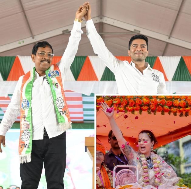 নন্দীগ্রামে হাইভোল্টেজ লড়াই! অভিষেক বনাম কঙ্গনা—শেষ রবিবারে প্রচারে তুঙ্গে উত্তাপ!