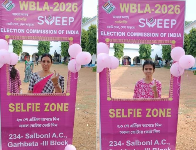 ‘প্রতিটি ভোটই মূল্যবান’—শালবনিতে ভোট দিয়ে গর্বের ছাপ, আঙুলে কালি দেখালেন ভোটাররা!