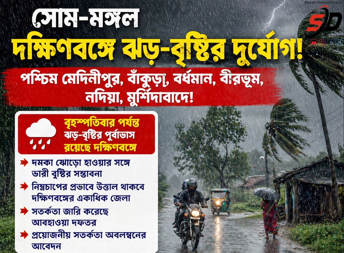 গরমের দাপট কমবে, তবে আসছে কালবৈশাখীর দাপট—ঝড়-বৃষ্টিতে সতর্ক দক্ষিণবঙ্গ!