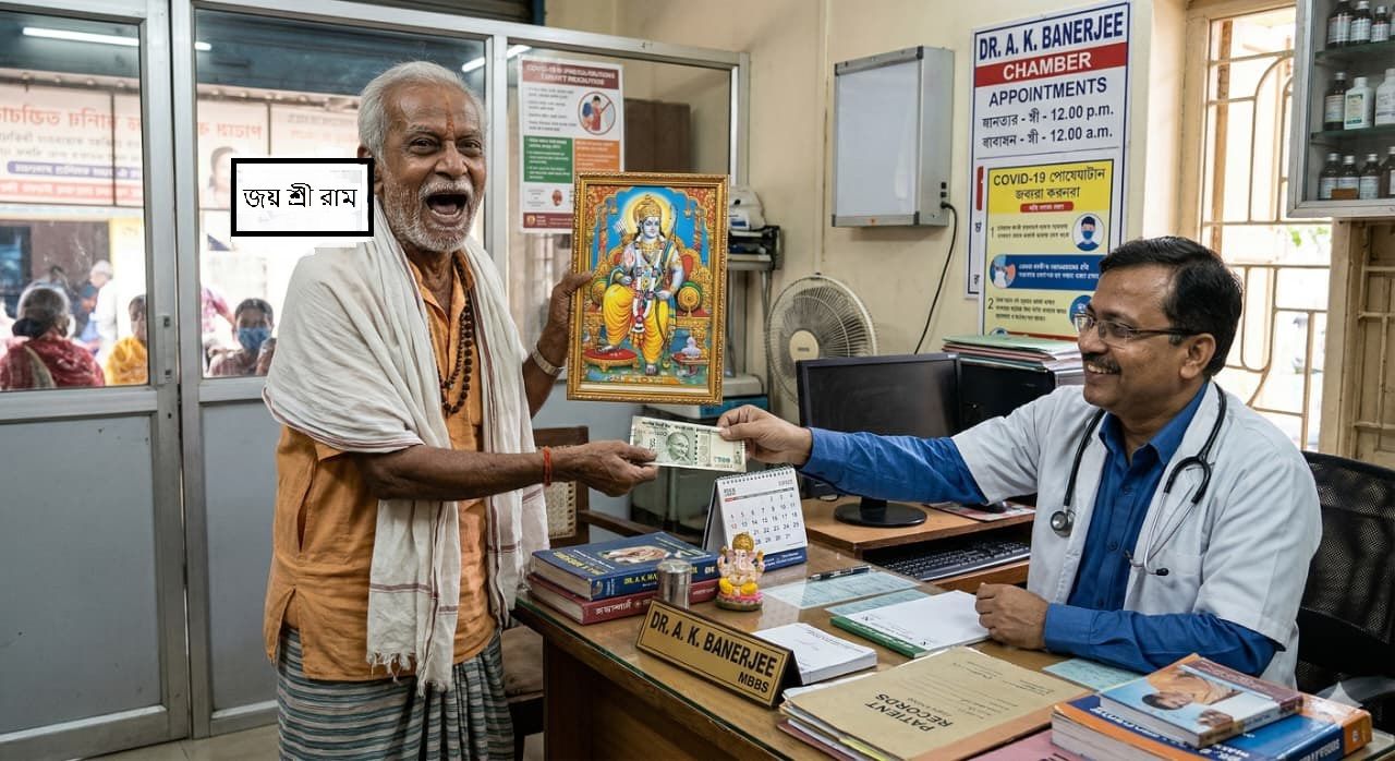 ‘জয় শ্রীরাম’ বললে মিলবে ৫০০ টাকা ছাড়—চিকিৎসকের পোস্টার ঘিরে উত্তাল কলকাতা