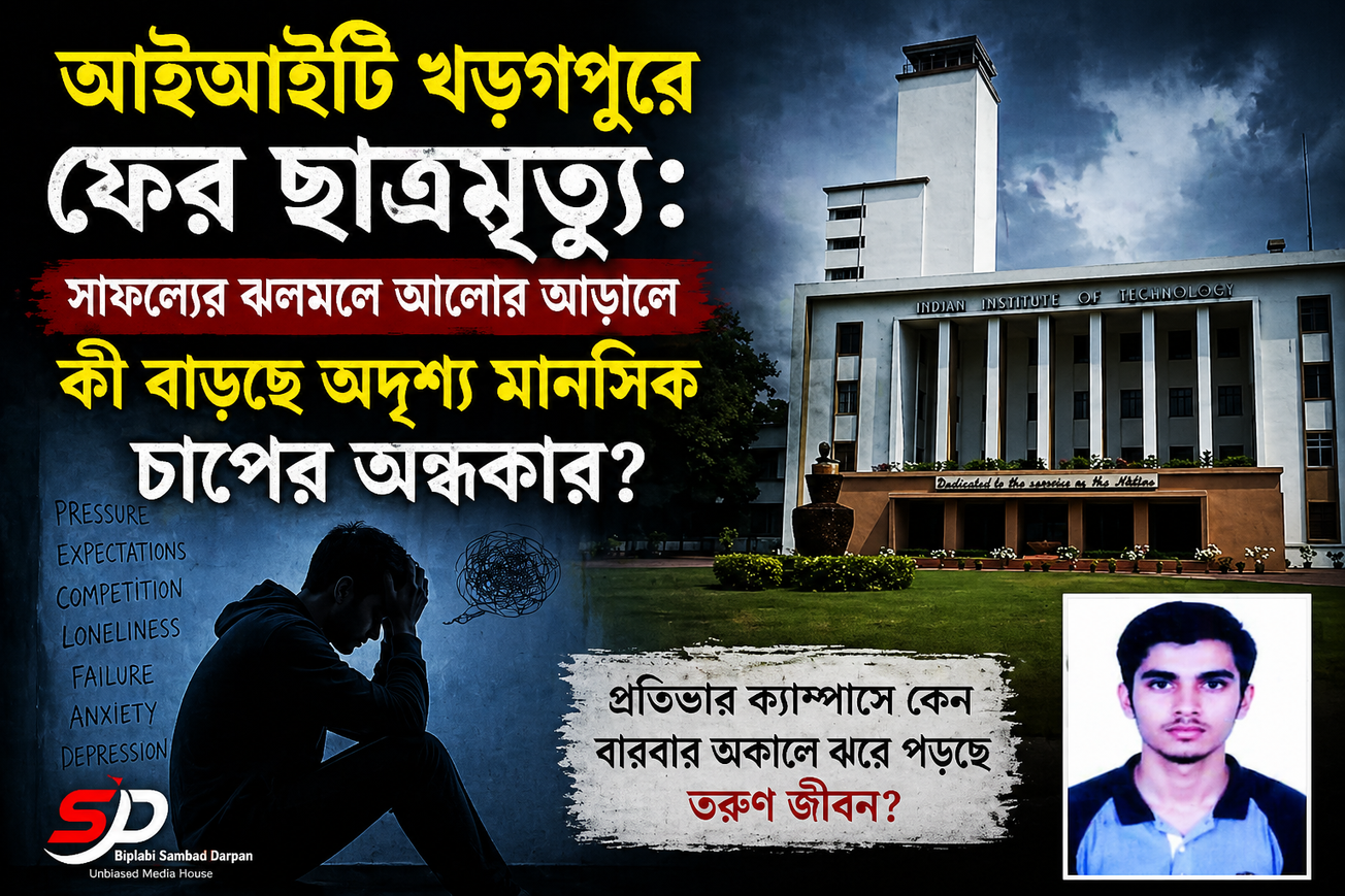 আইআইটি খড়গপুরে ফের ছাত্রমৃত্যু: সাফল্যের আলোয় ঢেকে যাচ্ছে কি গভীর সংকটের ছায়া?