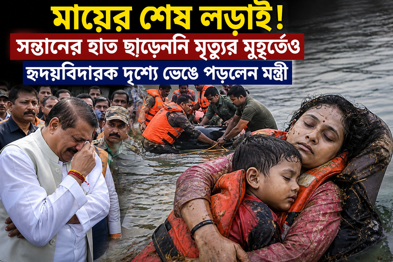 মায়ের শেষ লড়াই! সন্তানের হাত ছাড়েননি মৃত্যুর মুহূর্তেও, হৃদয়বিদারক দৃশ্যে ভেঙে পড়লেন মন্ত্রী