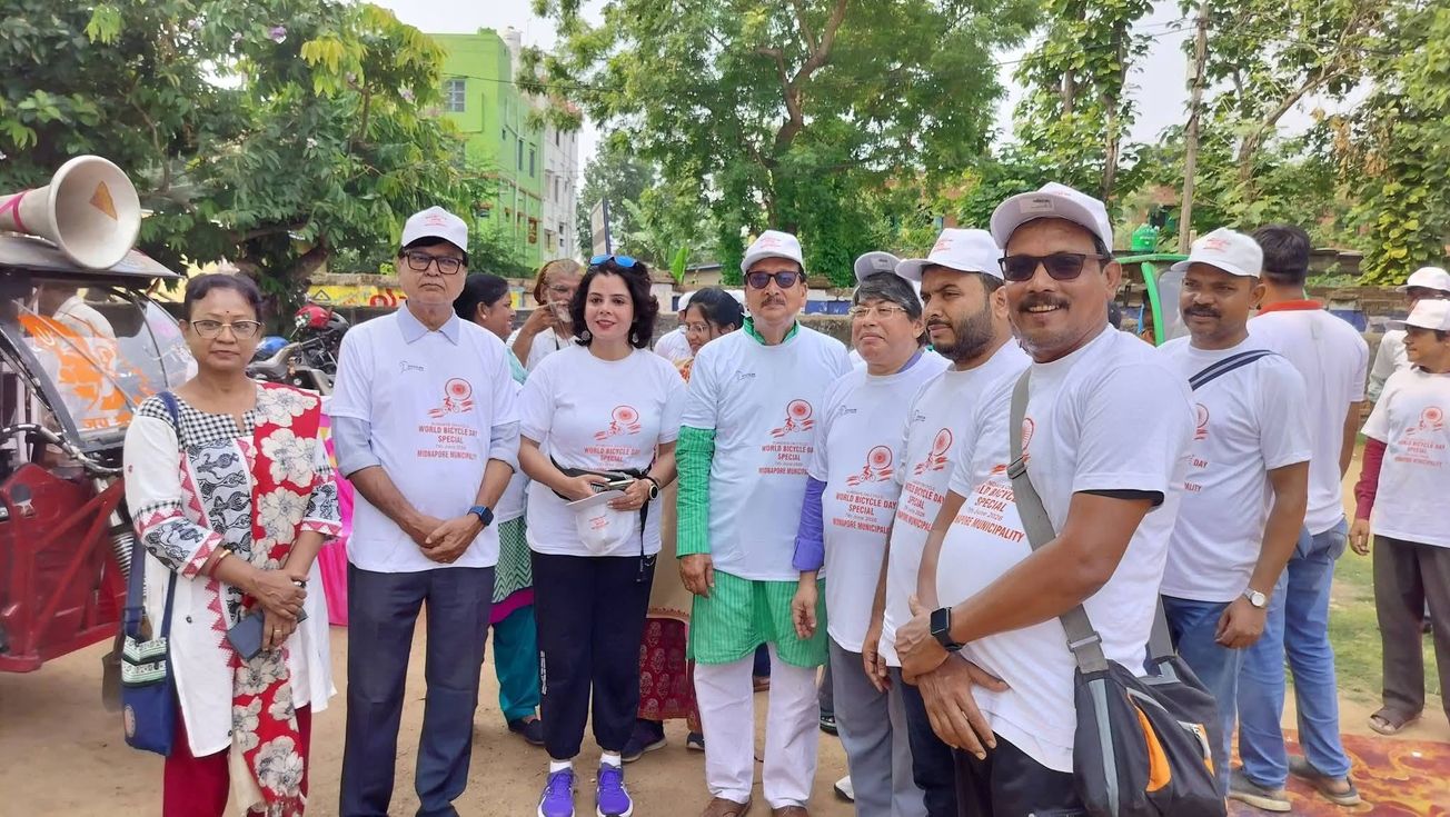 বিশ্ব সাইকেল দিবসে মেদিনীপুরে বর্ণাঢ্য র‍্যালি, দূষণমুক্ত শহরের বার্তা!