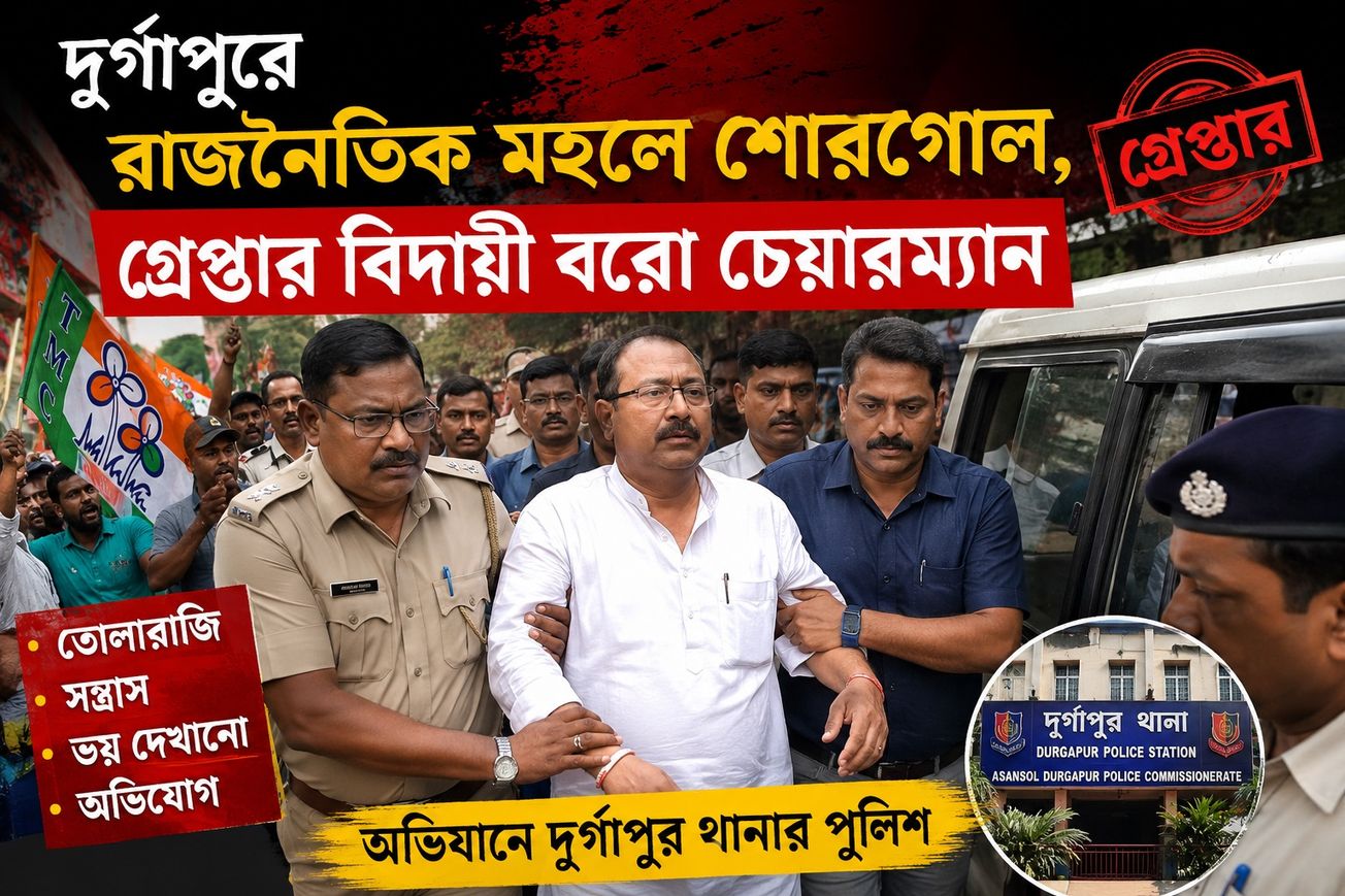 দুর্গাপুরে রাজনৈতিক মহলে শোরগোল, গ্রেপ্তার বিদায়ী বরো চেয়ারম্যান